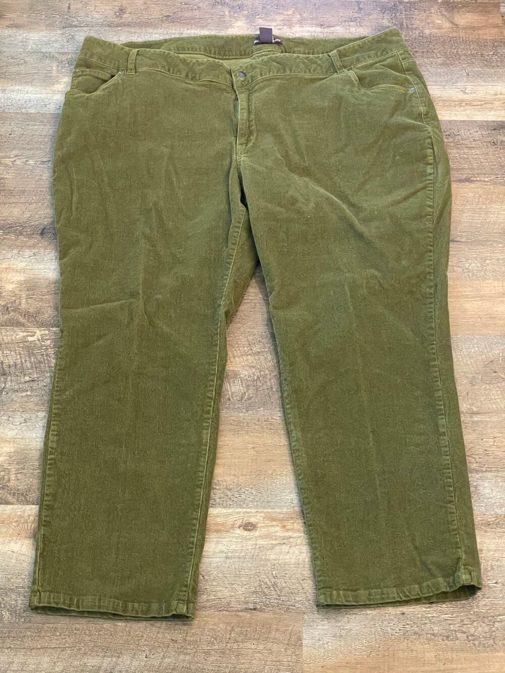 Jessica London Olive Green Cord pants 28